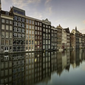 Poszter 40x40cm Csatorna Amszterdam városon át 7, Assaf Frank