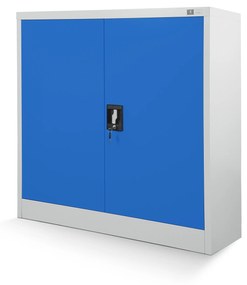 Alacsony fém irattartó szekrény BEATA, 900 x 930 x 400 mm, szürke-kék