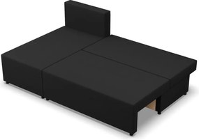 Nobu sarokkanapé, fonott, univerzális oldal, fekete