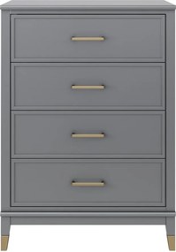 Westerleigh szürke komód, 75 x 106 cm - CosmoLiving by Cosmopolitan