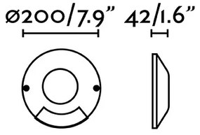 FARO 70285 - LED Kültéri taposólámpa LOTH-1 LED/6W/230V IK10 IP67