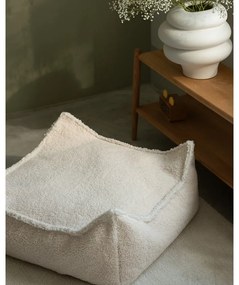 Krémszínű buklé gyerek babzsákfotel Square – Wigiwama