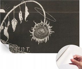 Dekoratív öntapadós tapéta Divatos minták Nosztalgikus napraforgó 104x70