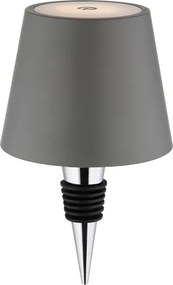 Globo 58488G-LED Dimmelhető érintéses tölthető kültéri asztali lámpa VANNIE 3W/5V IP54 1800mAh szürke