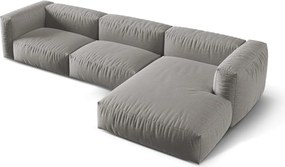 Világosszürke moduláris sarokkanapé (jobb oldali) Martina – Micadoni Home