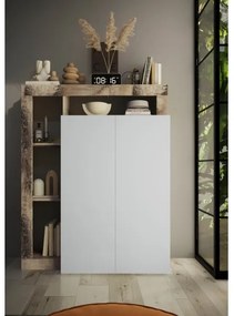 LENOR szekrény fehér/juhar