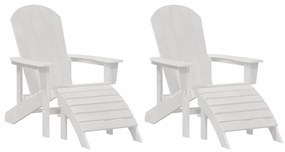 Kerti pihenő bútor 2 pcs Fehér 74 x 82 x 90cm Műanyag