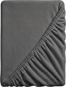 SOFT sötétszürke mikroplüss lepedő 90x200 cm