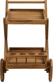 Tömörfa gurulós zsúrkocsi 50x86 cm Pasaku – House Nordic