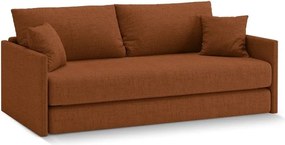 Terrakotta színű zsenília kinyitható kanapé 209 cm Shannon – Cosmopolitan Design