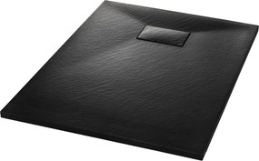 vidaXL fekete SMC zuhanytálca 100 x 70 cm