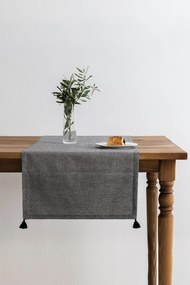 Selendi tányéralátét, fekete, 50×150 cm