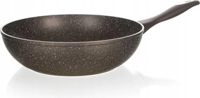 Wok serpenyő 28x7,8cm/3mm tapadásmentes felület Premium sötétbarna