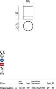 REDO 90361 XILO Modern Kültéri Mennyezeti Lámpa LED IP54
