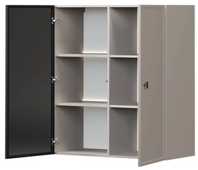 Lorini fali vitrin 100 cm - kasmír / fekete T-bar fogantyú