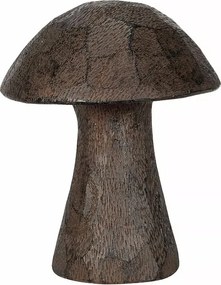 Gomba Figura dekoratív boho barna fa utánzat 14cm gomba
