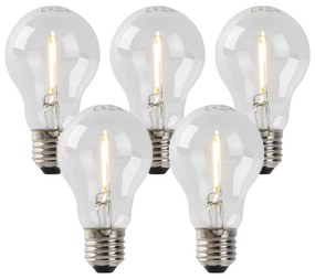 5 db E27 LED izzó készlet A60 1W 80lm 2200K