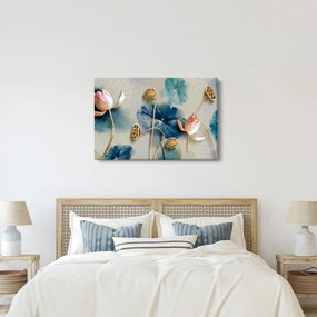 Kép virággal (90x60 cm)