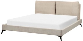 Franciaágy 180 cm Mellody (szürkésbézs)  (ágyráccsal). 1081355