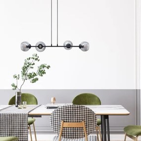 Csillár zsinóron LATIL 4xE27/60W/230V fekete