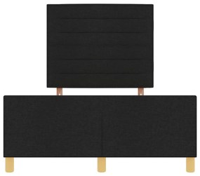 Fekete Ágykeret 120x200 cm Szövet
