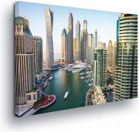 Vászonkép 100x75 Felhőkarcolók város Dubai építészet panoráma nap