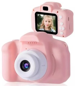 Dětský digitální fotoaparát se silikonovým obalem v podobě kočičky - rózsaszín