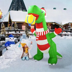 Felfújható Led Dinoszauruszok Pumpált Világító Dekoráció 240cm Nagy Lámpákkal