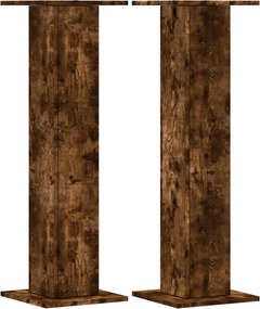 vidaXL 2 db füstös tölgy szerelt fa növénytartó állvány 30x30x95 cm