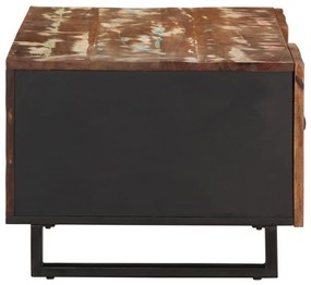 Tömör újrahasznosított és szerelt fa dohányzóasztal 100x54x40cm