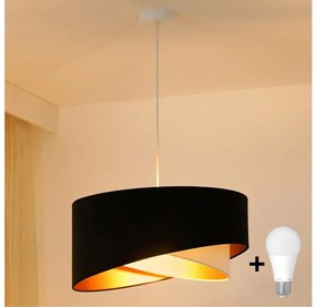 Brilagi - LED Csillár zsinóron LYRA 1xE27/15W/230V fekete/krémes/arany