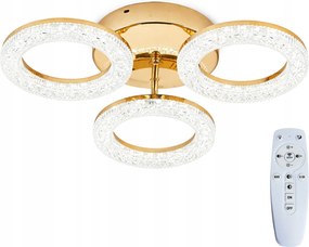 Mennyezeti Lámpa Arany Glamour függeszték Csillár Plafon Led Távirányító