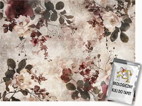 Fotótapéta Flizelina Kert Virágok Vintage Retro Shabby Chic 300x210 ragasztó