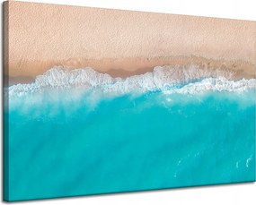 Vászonkép Víz Hullámok Tengerpart Homok 120x80 cm Ideális ajándék