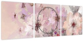 Kép - Művészeti kollázs pillangókkal (órával) (90x30 cm)