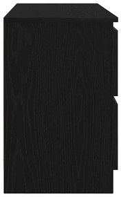 fekete szerelt fa TV-szekrény 100x35x54 cm