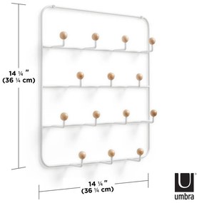Fehér-natúr színű fém ajtófogas 36 cm Estique – Umbra
