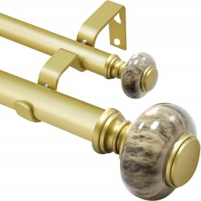 Ycolnaefllr dupla függönykarnis arany 122-213cm márvány függönyrúd