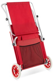 Casaria® Alumínium nyugágy Crete - piros
