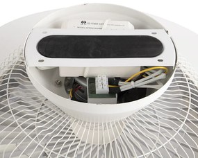 Ezüst színű mennyezeti ventilátor csillag effektussal 59cm LED-del, fényerőszabályzóval és távirányítóval - Clima