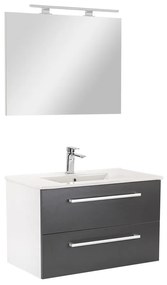 Vario Clam 80 komplett fürdőszoba bútor fehér-antracit