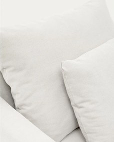 Fehér len fotel Nora – Kave Home