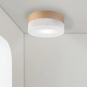 Mennyezeti lámpa SIRJA WOOD 1xE27/15W/230V átm. 35 cm fehér/tölgy