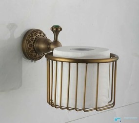 Fali fürdőszobai alkatrész AP2205 – antik bronz WC-papír-tartó, patinás antik bronz