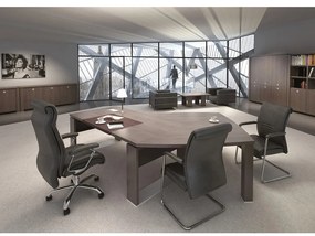 Verno ergonomikus asztal 200 x 200 cm, bal, akác