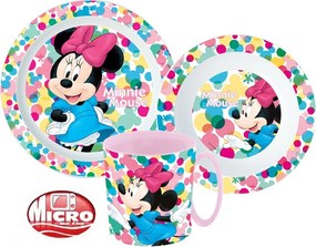 Disney Minnie Feel Good étkészlet, micro műanyag szett bögrével 350 ml
