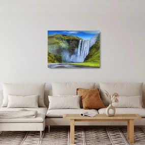Üveg kép - Seljalandsfoss vízesés (70x50 cm)