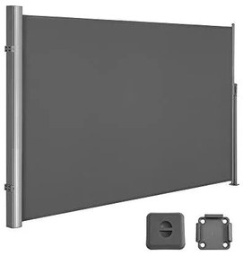 Oldalsó napellenző, kihúzható, 160 x 350 cm, antracit