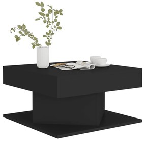 Fekete szerelt fa dohányzóasztal 57 x 57 x 30 cm