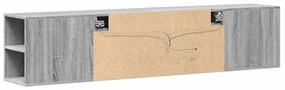 szürke sonoma színű fali TV-szekrény LED-del 180 x 31 x 39,5 cm